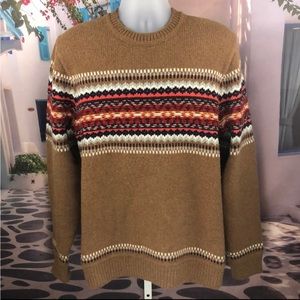 Tommy Hilfiger Brown Fair Isle Sweater